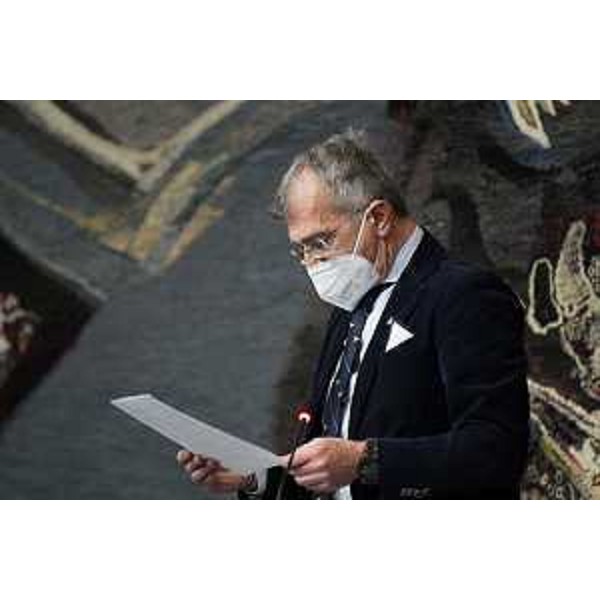 Il presidente del Cr Fvg, Piero Mauro Zanin, durante la commemorazione del Giorno Ricordo - Il presidente del Cr Fvg, Piero Mauro Zanin, durante la commemorazione del Giorno Ricordo