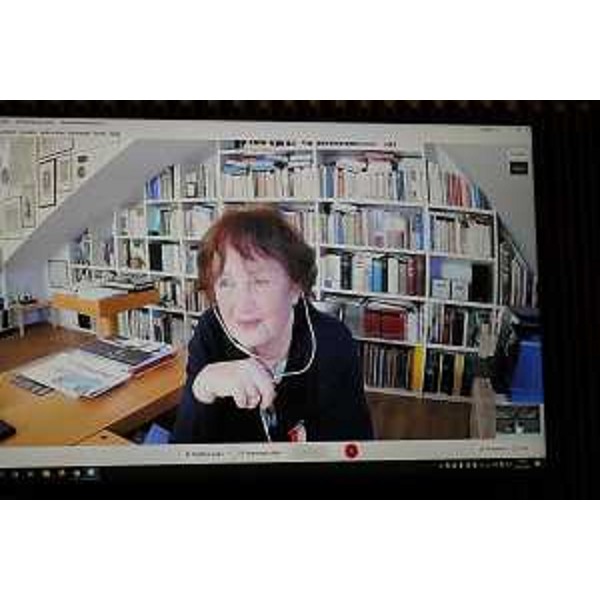 Egea Haffner durante l'intervento in videoconferenza - Egea Haffner durante l'intervento in videoconferenza