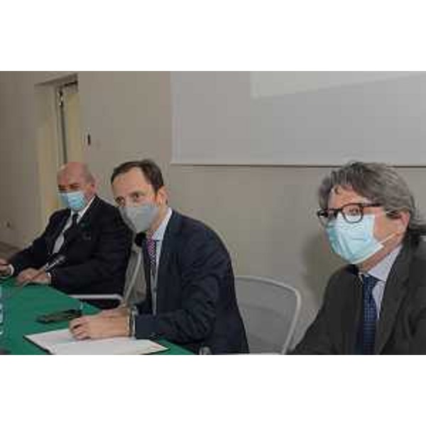 Un momento della conferenza stampa di presentazione dellaccordo tra Regione, Comune di Trieste e Autorità di sistema portuale del mare Adriatico orientale. Al centro il governatore Massimiliano Fedriga. - Un momento della conferenza stampa di presentazione dellaccordo tra Regione, Comune di Trieste e Autorità di sistema portuale del mare Adriatico orientale. Al centro il governatore Massimiliano Fedriga.