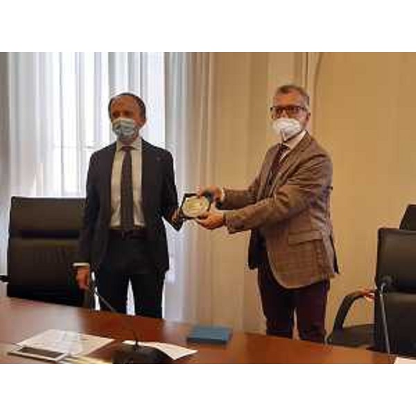 Il presidente Zanin e il gastroenterologo Fabio Monica - Il presidente Zanin e il gastroenterologo Fabio Monica