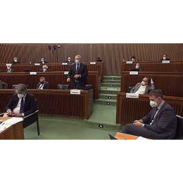 Mauro Bordin (Lega) interviene in Aula - Mauro Bordin (Lega) interviene in Aula