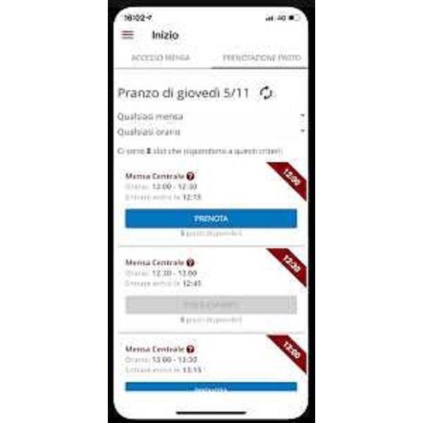 Un esempio di funzionamento della app bookAmeal di Ardis - Un esempio di funzionamento della app bookAmeal di Ardis