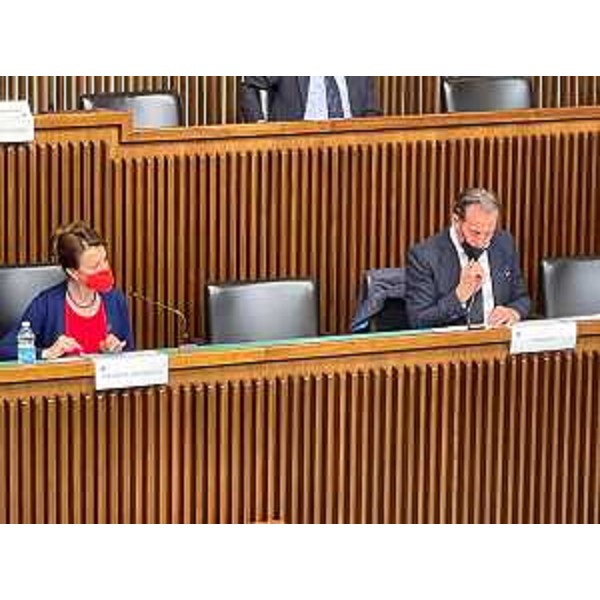 Mara Piccin, presidente della IV Commissione, e l'assessore Fabio Scoccimarro - Mara Piccin, presidente della IV Commissione, e l'assessore Fabio Scoccimarro