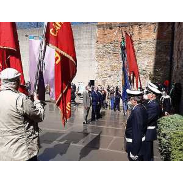 Il presidente Piero Mauri Zanin alla cerimonia del 25 aprile alla Risiera di San Sabba, a Trieste - Il presidente Piero Mauri Zanin alla cerimonia del 25 aprile alla Risiera di San Sabba, a Trieste