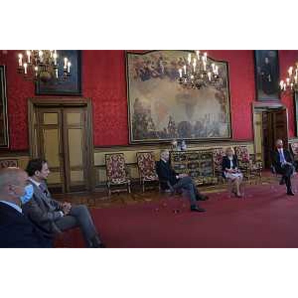 Il governatore Massimiliano Fedriga all'evento realizzato nel Castello di Miramare - Il governatore Massimiliano Fedriga all'evento realizzato nel Castello di Miramare