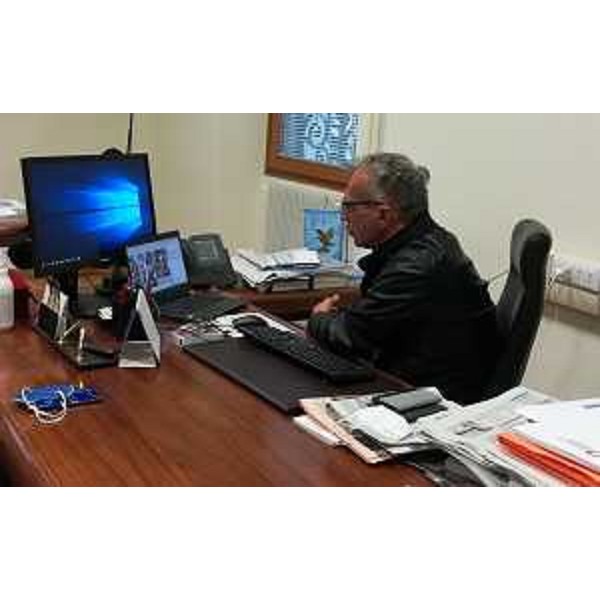 Piero Mauro Zanin, presidente del Consiglio regionale, durante il webinar - Piero Mauro Zanin, presidente del Consiglio regionale, durante il webinar