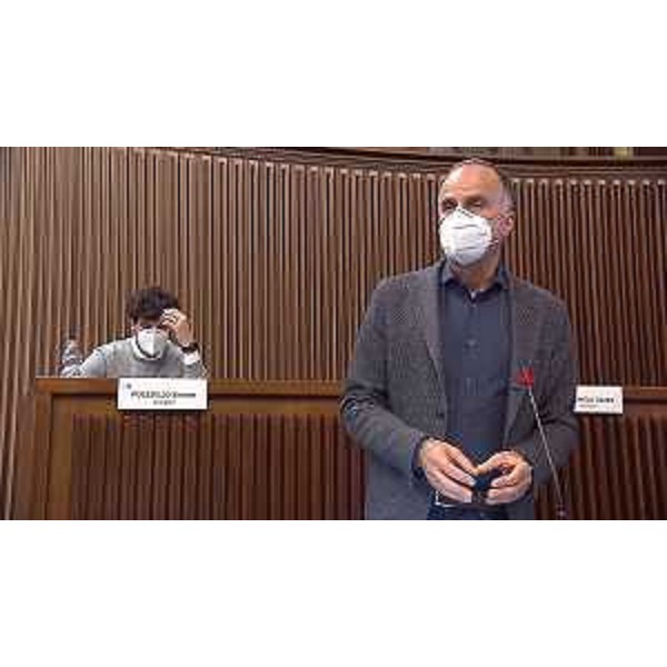 Stefano Turchet (Lega) con il collega di partito Simone Polesello - Stefano Turchet (Lega) con il collega di partito Simone Polesello