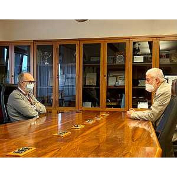 Una fase dell'incontro tra il vicegovernatore della Regione Riccardo Riccardi con il presidente regionale della Snami Stefano Vignando - Una fase dell'incontro tra il vicegovernatore della Regione Riccardo Riccardi con il presidente regionale della Snami Stefano Vignando