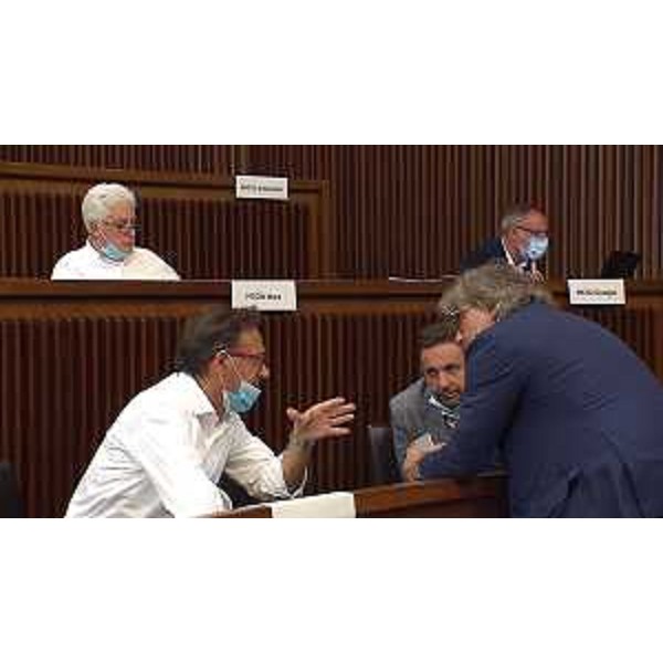 Mauro Di Bert e Edy Morandini (Progetto Fvg/Ar) con l'assessore Sergio Emidio Bini - Mauro Di Bert e Edy Morandini (Progetto Fvg/Ar) con l'assessore Sergio Emidio Bini