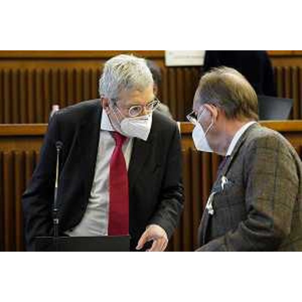 Furio Honsell (Open Fvg) con il vicegovernatore Riccardo Riccardi - Furio Honsell (Open Fvg) con il vicegovernatore Riccardo Riccardi