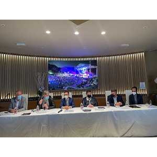 L'intervento dell'assessore regionale alle Attività produttive, Sergio Emidio Bini, a Lignano Sabbiadoro alla Terrazza Mare, alla presentazione di Nottinarena 2021. - L'intervento dell'assessore regionale alle Attività produttive, Sergio Emidio Bini, a Lignano Sabbiadoro alla Terrazza Mare, alla presentazione di Nottinarena 2021.