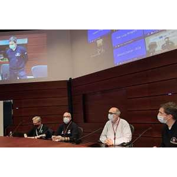 Il vicegovernatore Riccardi durante l'esercitazione. - Il vicegovernatore Riccardi durante l'esercitazione.