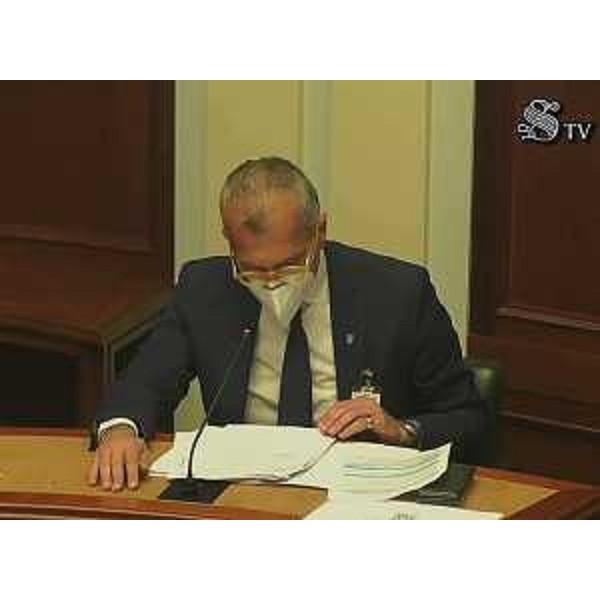 Il presidente Piero Mauro Zanin durante l'audizione di oggi in Senato - Il presidente Piero Mauro Zanin durante l'audizione di oggi in Senato