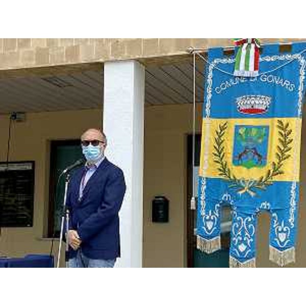 L'intervento del vicegovernatore della Regione Riccardo Riccardi durante la cerimonia svoltasi a Gonars - L'intervento del vicegovernatore della Regione Riccardo Riccardi durante la cerimonia svoltasi a Gonars