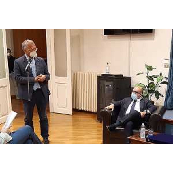 Il presidente del Cr Fvg, Piero Mauro Zanin, e il direttore del TG2, Gennaro Sangiuliano - Il presidente del Cr Fvg, Piero Mauro Zanin, e il direttore del TG2, Gennaro Sangiuliano