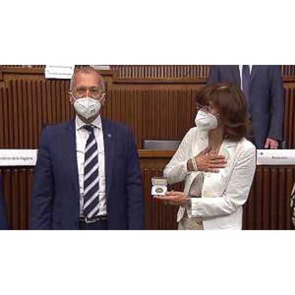 Il presidente del Cr Fvg, Piero Mauro Zanin, e Cristina Rossi - Il presidente del Cr Fvg, Piero Mauro Zanin, e Cristina Rossi