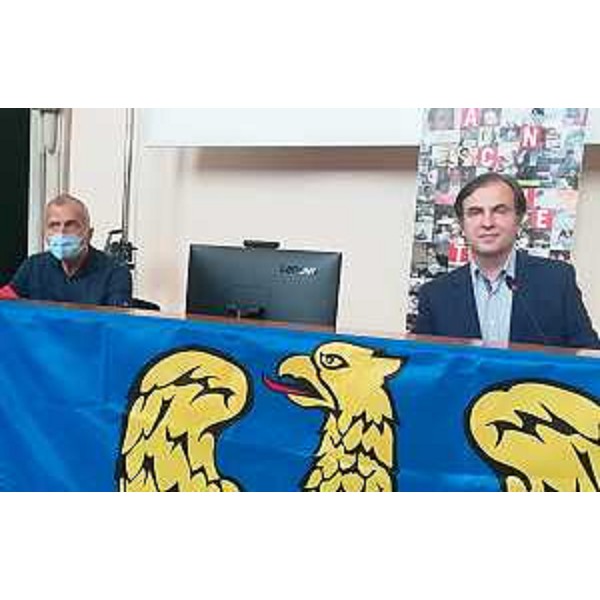 Il presidente Piero Mauro Zanin (a sinistra) assieme a Walter Tomada, direttore della Patrie dal Friul - Il presidente Piero Mauro Zanin (a sinistra) assieme a Walter Tomada, direttore della Patrie dal Friul