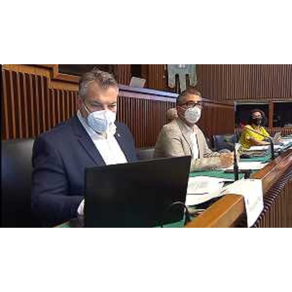 Diego Bernardis (Lega), presidente della V Commissione, insieme all'assessore regionale Pierpaolo Roberti - Diego Bernardis (Lega), presidente della V Commissione, insieme all'assessore regionale Pierpaolo Roberti