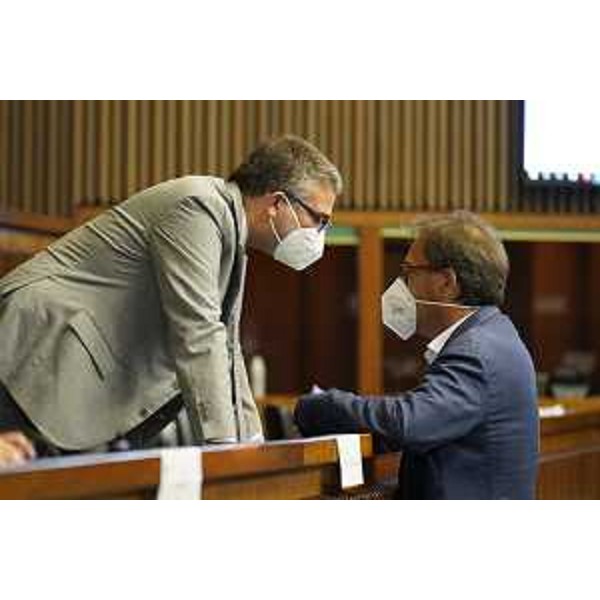 L'assessore regionale Pierpaolo Roberti con Mauro Di Bert (PrFvg/Ar) - L'assessore regionale Pierpaolo Roberti con Mauro Di Bert (PrFvg/Ar)