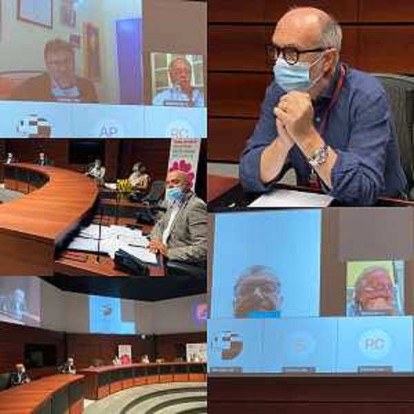 Il vicegovernatore Riccardo Riccardi in viedoconferenza da Palmanova con i rappresentanti delle organizzazioni sindacali del settore sanità - Il vicegovernatore Riccardo Riccardi in viedoconferenza da Palmanova con i rappresentanti delle organizzazioni sindacali del settore sanità