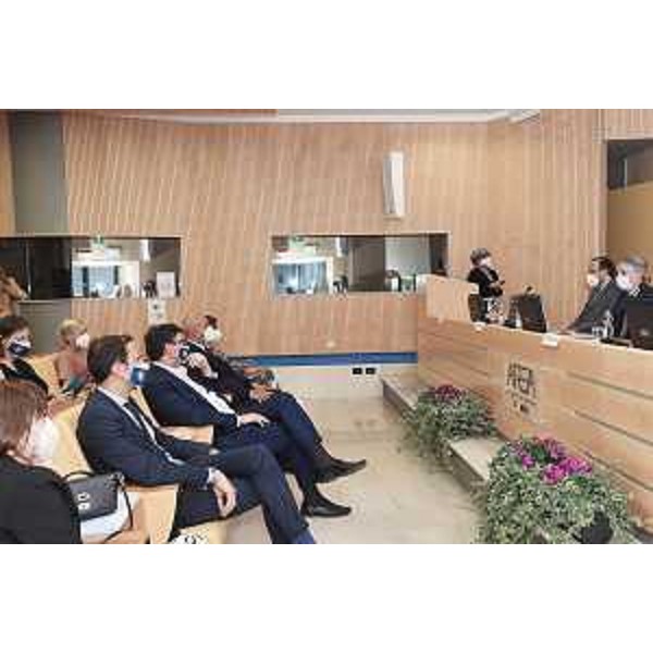 Il governatore Fedriga con il ministro Giorgetti in Area science park. - Il governatore Fedriga con il ministro Giorgetti in Area science park.