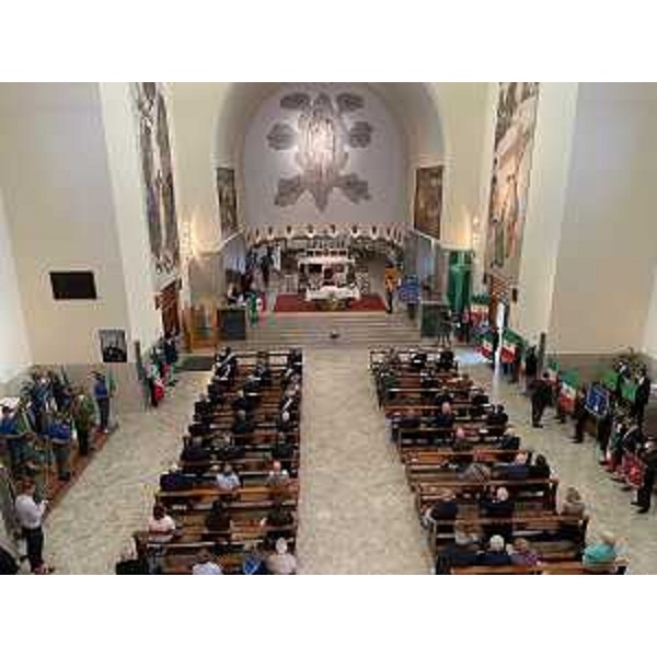 La messa commemorativa celebrata all'interno del Tempio nazionale Madonna del Conforto - La messa commemorativa celebrata all'interno del Tempio nazionale Madonna del Conforto