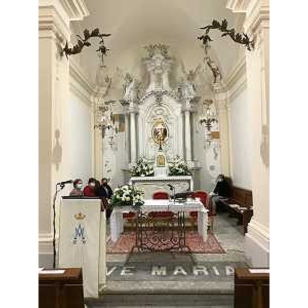 Un particolare del santuario di Madonna d'Aiuto dove si è svolta la cerimnina per il termine dei lavori di restauro - Un particolare del santuario di Madonna d'Aiuto dove si è svolta la cerimnina per il termine dei lavori di restauro