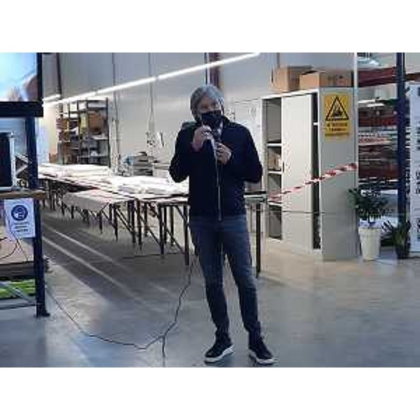 Lassessore regionale alle Attività produttive e turismo, Sergio Emidio Bini, allinaugurazione a Villotta di Chions del nuovo atelier artigianale della Maarmo - 9 ottobre 2021 - Lassessore regionale alle Attività produttive e turismo, Sergio Emidio Bini, allinaugurazione a Villotta di Chions del nuovo atelier artigianale della Maarmo - 9 ottobre 2021