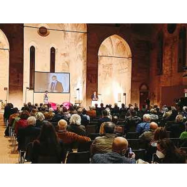 Un altro momento dell'intervento del presidente nella chiesa di San Francesco a Udine - Un altro momento dell'intervento del presidente nella chiesa di San Francesco a Udine