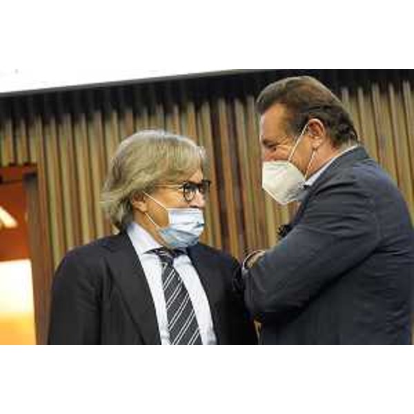 L'assessore Fvg alle Attività produttive, Sergio Emidio Bini, con Enzo Marsilio (Pd) - L'assessore Fvg alle Attività produttive, Sergio Emidio Bini, con Enzo Marsilio (Pd)