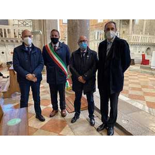 L'assessore regionale al Patrimonio Sebastiano Callari e le principali autorità all'apertura delle celebrazioni per il centenario della traslazione del Milite Ignoto - Aquileia, 28 ottobre 2021 - L'assessore regionale al Patrimonio Sebastiano Callari e le principali autorità all'apertura delle celebrazioni per il centenario della traslazione del Milite Ignoto - Aquileia, 28 ottobre 2021