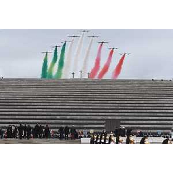 La cerimonia per il centenario del Milite Ignoto al Sacrario militare di Redipuglia. - La cerimonia per il centenario del Milite Ignoto al Sacrario militare di Redipuglia.