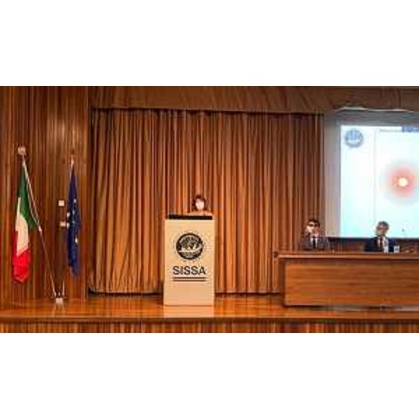 L'assessore regionale a Università e Ricerca Alessia Rosolen durante la cerimonia d'apertura dell'anno accademico della Scuola internazionale superiore di studi avanzati. - L'assessore regionale a Università e Ricerca Alessia Rosolen durante la cerimonia d'apertura dell'anno accademico della Scuola internazionale superiore di studi avanzati.