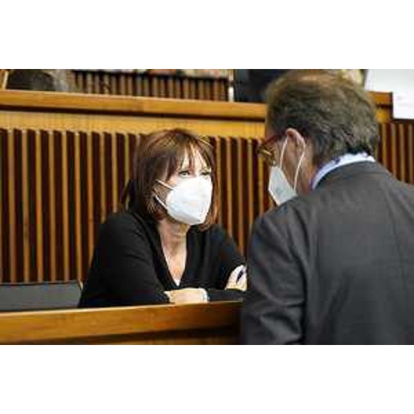 L'assessore Fvg alla Famiglia, Alessia Rosolen, con Mauro Di Bert (PrFvg/Ar) - L'assessore Fvg alla Famiglia, Alessia Rosolen, con Mauro Di Bert (PrFvg/Ar)