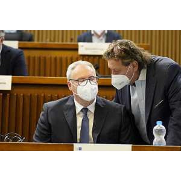 Mauro Bordin (Lega), insieme al collega di partito Danilo Slokar - Mauro Bordin (Lega), insieme al collega di partito Danilo Slokar