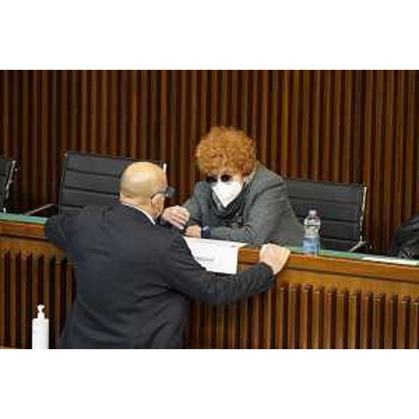 Lorenzo Tosolini (Lega) e l'assessore regionale alla Cultura, Tiziana Gibelli - Lorenzo Tosolini (Lega) e l'assessore regionale alla Cultura, Tiziana Gibelli