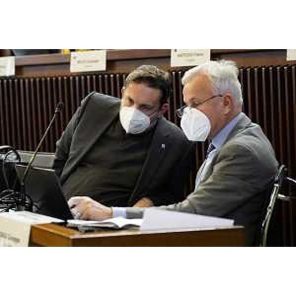 Edy Morandini (Progetto Fvg/Ar), insieme al collega di partito Giuseppe Sibau - Edy Morandini (Progetto Fvg/Ar), insieme al collega di partito Giuseppe Sibau