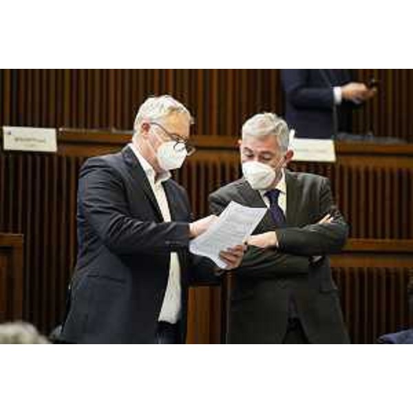 Mauro Bordin (Lega) e alessandro Basso (FdI) - Mauro Bordin (Lega) e alessandro Basso (FdI)