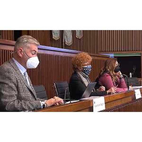 Il presidente della I Commissione, Alessandro Basso (FdI), con l'assessore alla Cultura, Tiziana Gibelli - Il presidente della I Commissione, Alessandro Basso (FdI), con l'assessore alla Cultura, Tiziana Gibelli