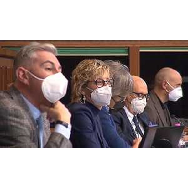 Il presidente della I Commissione, Alessandro Basso (FdI), con gli assessori regionali Barbara Zilli, Sergio Emidio Bini e Sebastiano Callari - Il presidente della I Commissione, Alessandro Basso (FdI), con gli assessori regionali Barbara Zilli, Sergio Emidio Bini e Sebastiano Callari