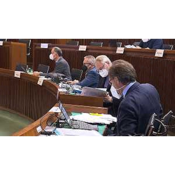 Mauro Di Bert (PrFvg/Ar) e i leghisti Mauro Bordin, Ivo Moras, Stefano Turchet - Mauro Di Bert (PrFvg/Ar) e i leghisti Mauro Bordin, Ivo Moras, Stefano Turchet