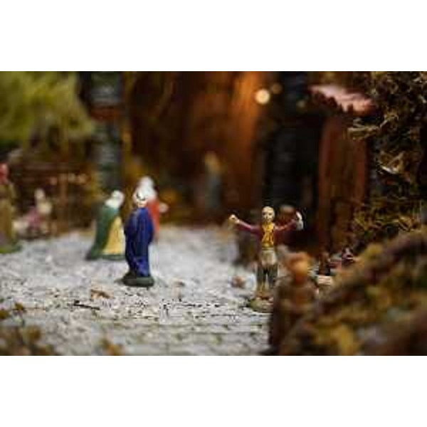 Uno dei presepi esposti in Consiglio - Uno dei presepi esposti in Consiglio