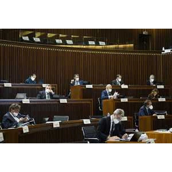 Uno scorcio dell'Aula durante i lavori - Uno scorcio dell'Aula durante i lavori