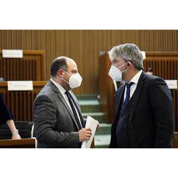 Diego Moretti (Pd) e Antonio Calligaris (Lega) - Diego Moretti (Pd) e Antonio Calligaris (Lega)