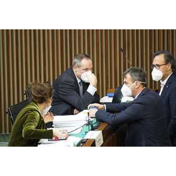 Mara Piccin, Giuseppe Nicoli (FI), Luca Boschetti (Lega) e Mauro Di Bert (PrFvg/Ar) - Mara Piccin, Giuseppe Nicoli (FI), Luca Boschetti (Lega) e Mauro Di Bert (PrFvg/Ar)