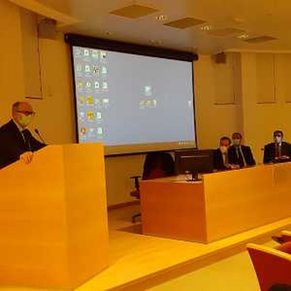 Il vicegovernatore con delega alla Salute Riccardo Riccardi alla presentazione al Santa Maria della Misericordia di Udine del nuovo impianto GammaPod - Il vicegovernatore con delega alla Salute Riccardo Riccardi alla presentazione al Santa Maria della Misericordia di Udine del nuovo impianto GammaPod