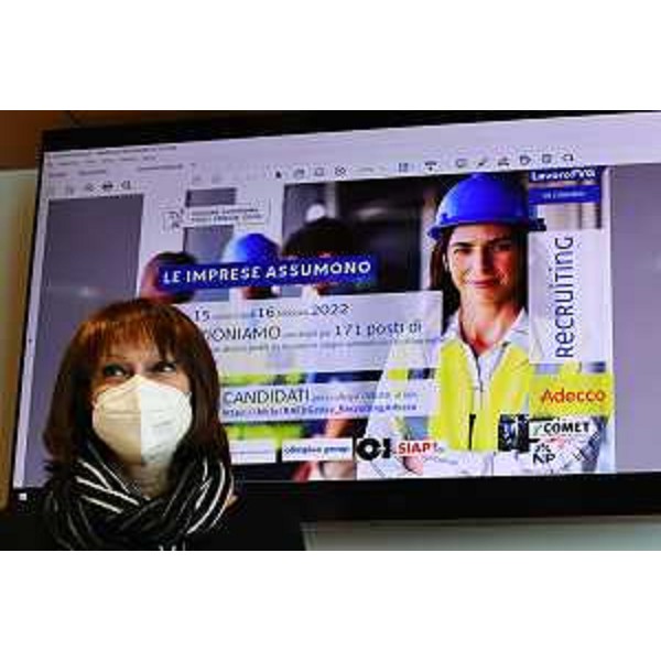 L'assessore regionale al Lavoro, formazione, istruzione, ricerca, università e famiglia, Alessia Rosolen, alla presentazione del 'recruiting day' per 171 posti di lavoro nel pordenonese. - L'assessore regionale al Lavoro, formazione, istruzione, ricerca, università e famiglia, Alessia Rosolen, alla presentazione del 'recruiting day' per 171 posti di lavoro nel pordenonese.