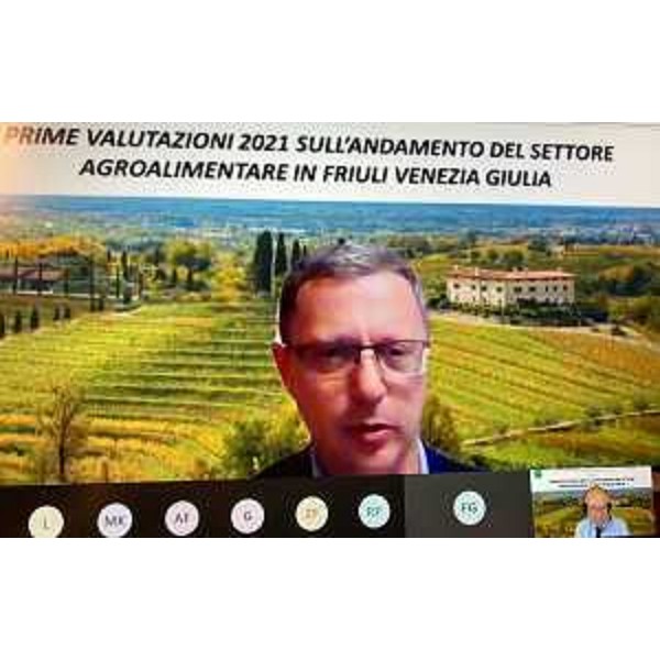 Lassessore regionale alle Risorse agroalimentari, forestali, ittiche e montagna, Stefano Zannier, durante la presentazione dellindagine condotta da Ersa in merito alle prime valutazioni 2021 sull'andamento del settore agroalimentare in Friuli Venezia Giulia - Lassessore regionale alle Risorse agroalimentari, forestali, ittiche e montagna, Stefano Zannier, durante la presentazione dellindagine condotta da Ersa in merito alle prime valutazioni 2021 sull'andamento del settore agroalimentare in Friuli Venezia Giulia