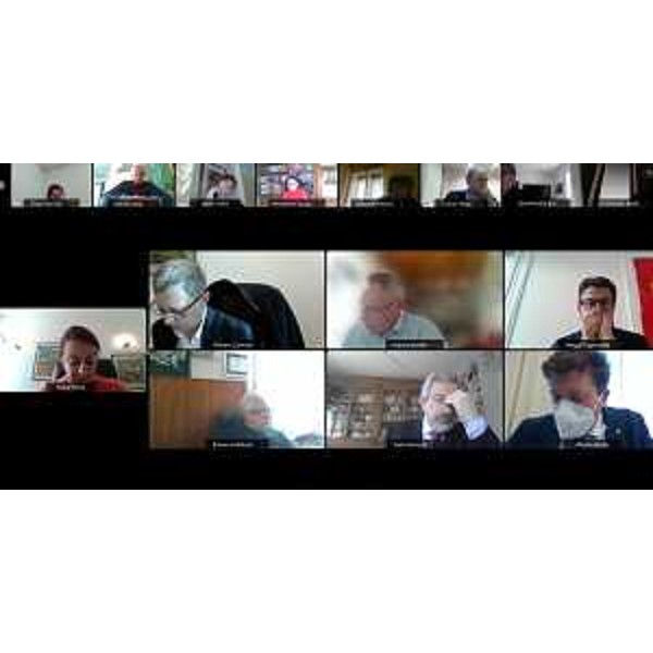 Un momento dei lavori della II Commissione consiliare in videoconferenza - Un momento dei lavori della II Commissione consiliare in videoconferenza
