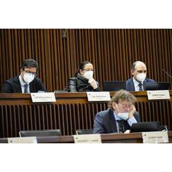 I banchi del M5S con Mauro Capozzella, Ilaria Dal Zovo e Cristian Sergo - I banchi del M5S con Mauro Capozzella, Ilaria Dal Zovo e Cristian Sergo